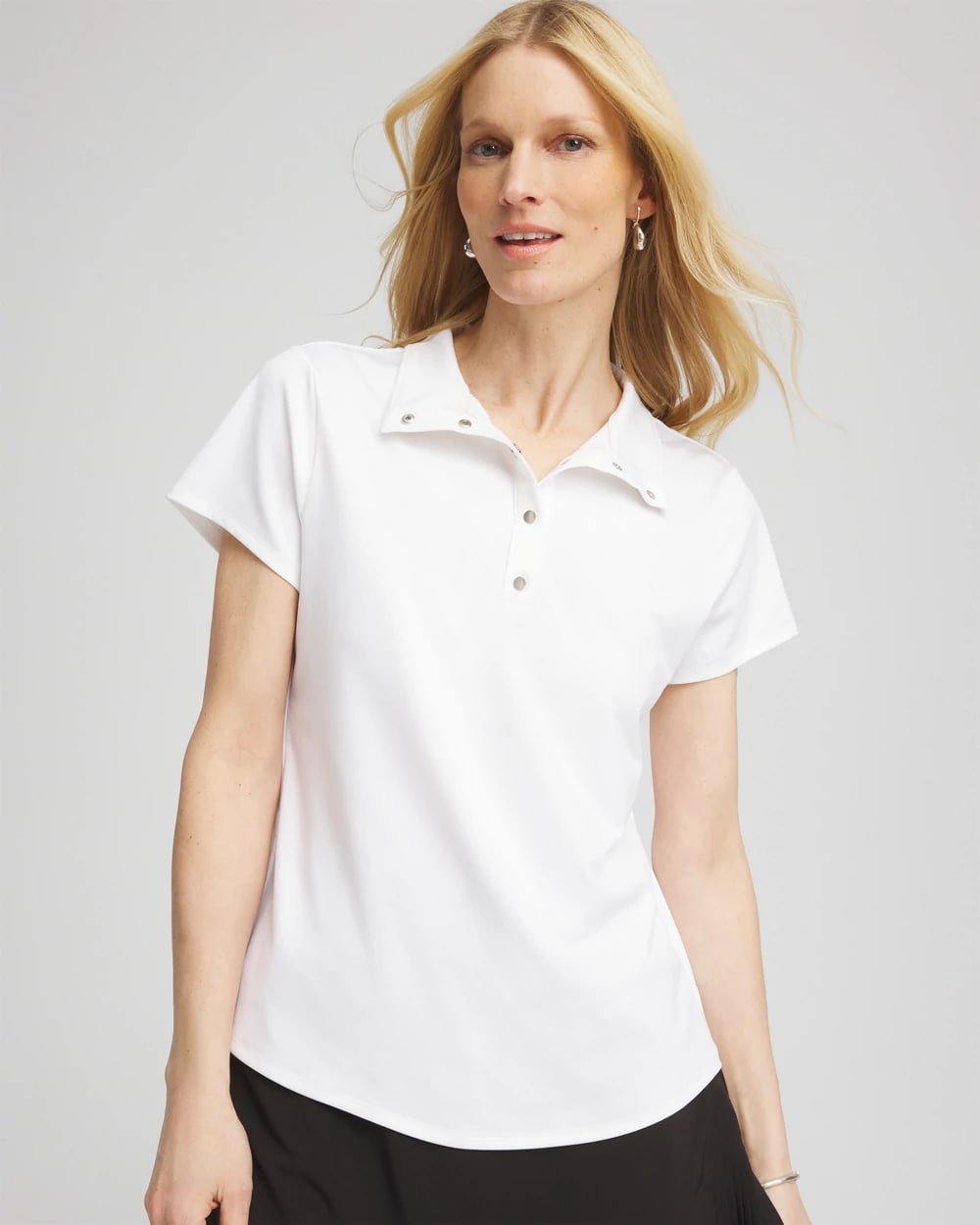 Zenergy® UPF Mockneck Short-Sleeve Top | Chico's Zenergy® UPF Mockneck Short-Sleeve Top | Chico's